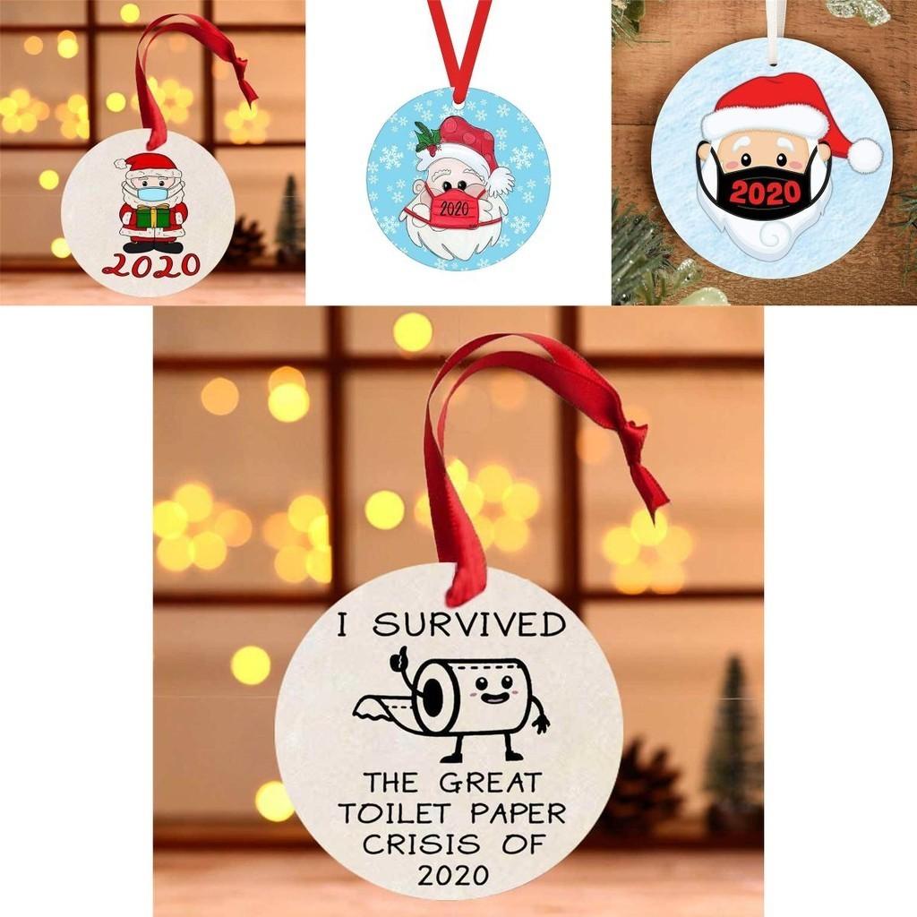 Delightful Personalised Lockdown Christmas Tree Ornament 2020 Quarantine Wooden Decor