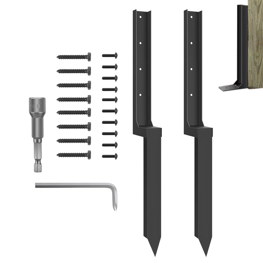 Sturdy Fence Support Stake Fence Repair Stake Replacement Thickened Quick Easy Metal Spikes Heavy For Repairing Lawn Protection