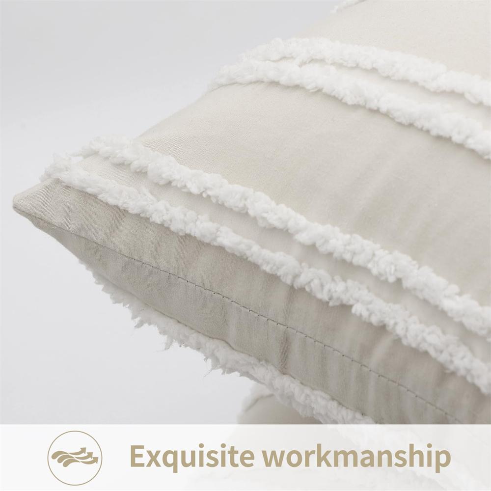 Boho Throw Pillow Cover Striped Cushion Cover Cotton Linen Pillow Case For Couch Sofa Living Room Corduroy Cushion Cover Sofa Modern Pillowcase Decro