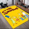 The Simpsons Poster Flannel Printed Carpet, Home Sofa Decoration for Living Room & Bedroom, Non‑Slip Play Flannel Floor Mat for Game Room