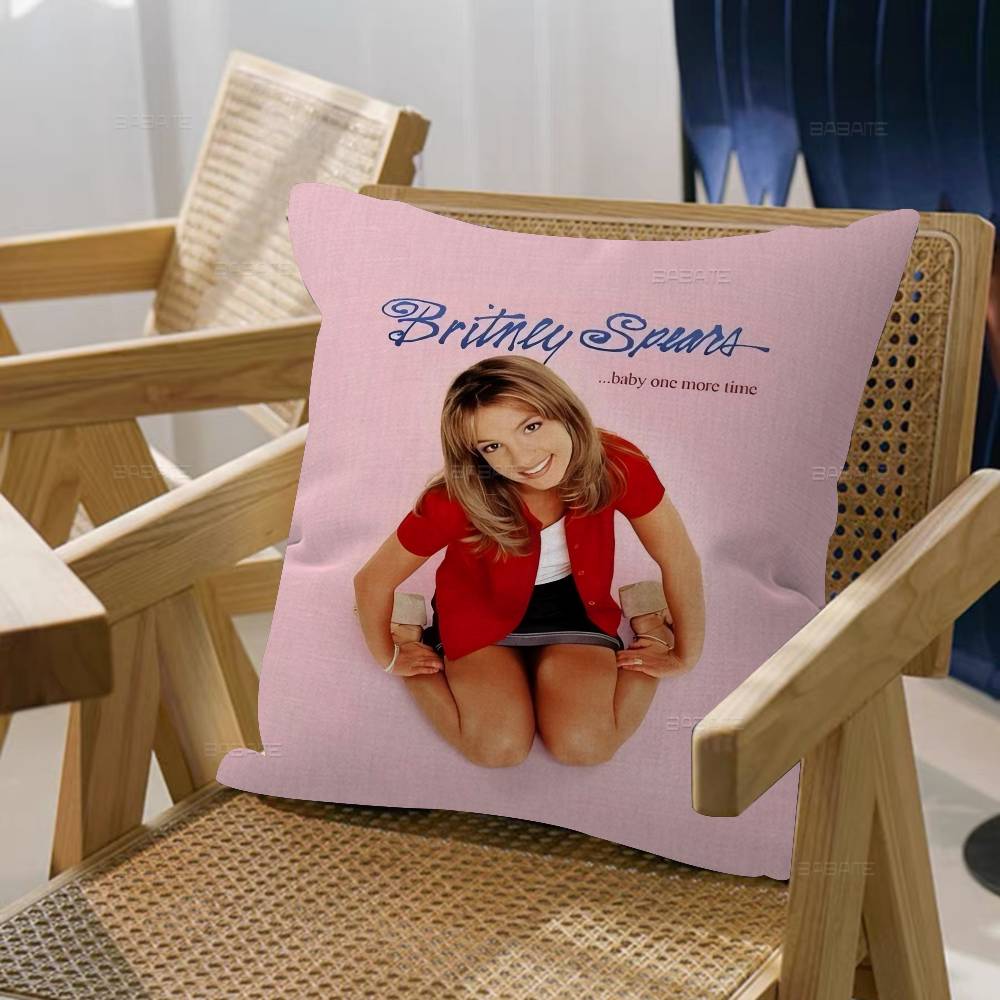 B-Britney S-Spears Office Cushion Pillowcase Car Cushion Cover45X45CM Lumbar Pillowcase Sofa Pillowcover
