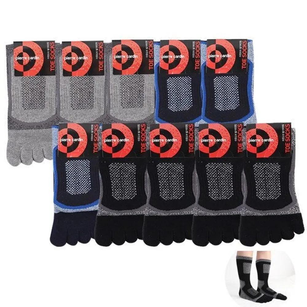 [Pierre Cardin] Men s Outdoor Toe Socks 10 Pairs Sports Long Socks 26cm