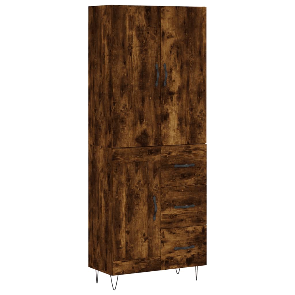 Highboard Smoked Oak 69.5 x 34 x 180 cm Particleboard