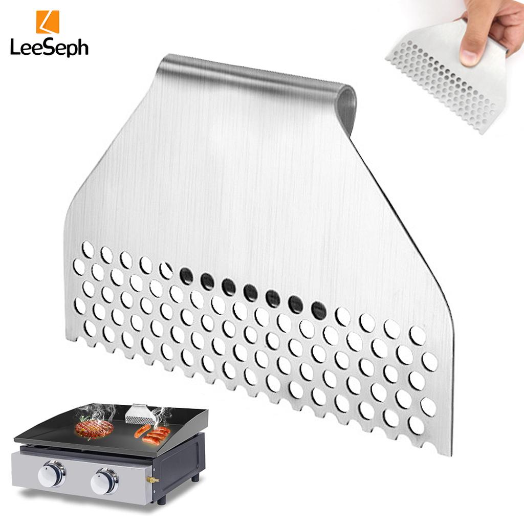 Leeseph Food Mesh Screen Block Grease Trap for Blackstone Griddle Flat Top, Stainless Steel Grill Grease Gate, Grill Accessories