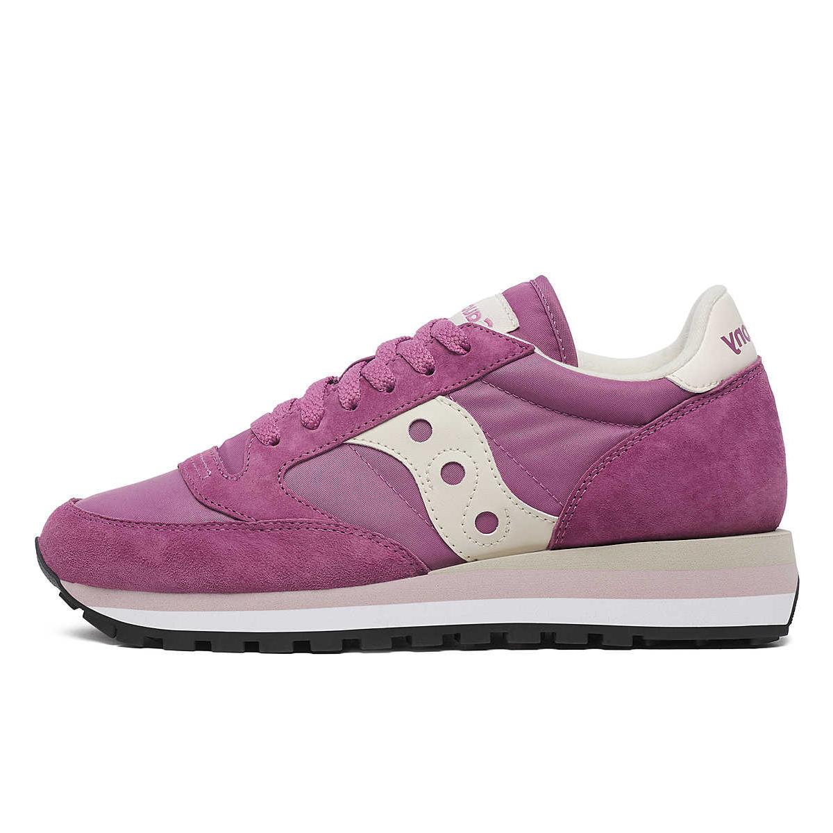 Saucony Jazz Triple Jazz Comode Antiscivolo Resistenti all'Abrasione Basse Scarpe da Corsa Donna Viola S60530-47 cm