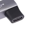 Переходник Адаптер SUNROZ угловой USB Type-C Female - USB Type B Male Grey, металл (A48624)