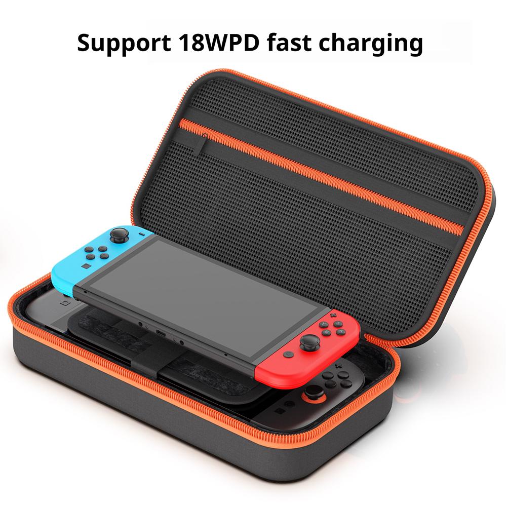 Switch/Switch2 2-in-1 Charging Storage Bag 10000mAh Long Battery Life 18W PD Fast Charging Full Body Anti Drop Protective Case