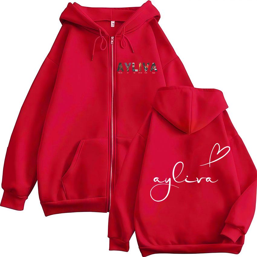 Pánská dámská mikina s kapucí a zipem Ayliva Tour Graphic Vintage Oversized Oblečení Mikina Hip Hop Fleecové Bundy Mikina s kapucí