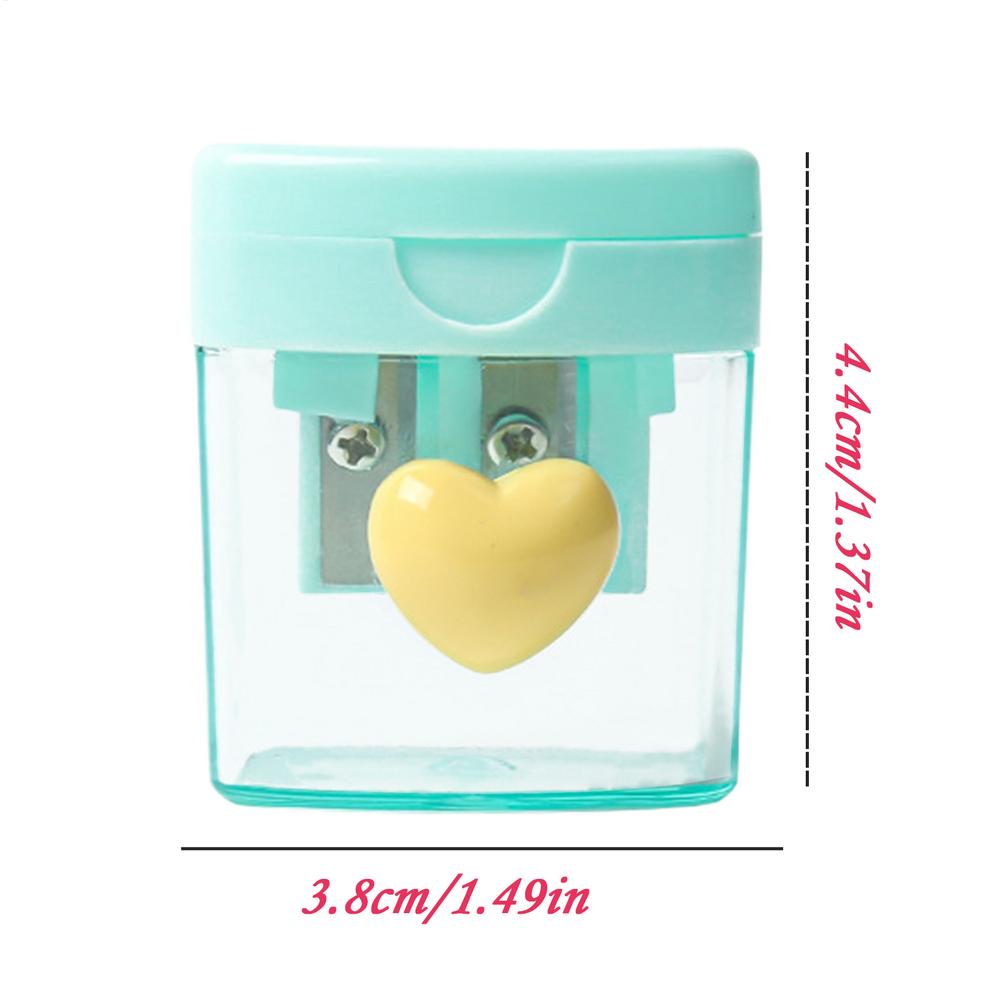 Double Hole Pencil Sharpener With Lid Portable For Classroom & Home Use Sharpener For Colored Standard Pencils