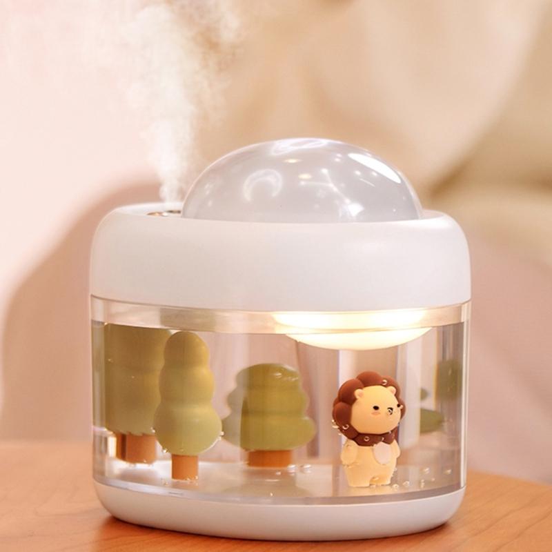 Portable 3 in 1 Air Humidifier with Rotation Projection & Atmosphere Lamp Adorable-design Girlfirend Gift for Bedroom