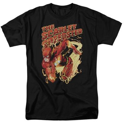 Justice League Of America Scarlet Speedster Herren T-Shirt Schwarz