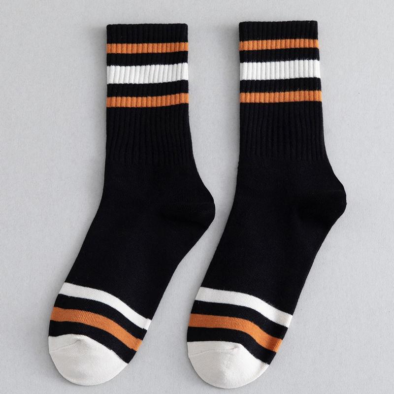 Men's Trendy Mid-Calf Socks: Sweat-Absorbent, Odor-Resistant Over-the-Knee Football Socks