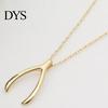 Magical Wishbone Pendant Necklace Good Luck Charm Clavicle Chain Jewelry Gift