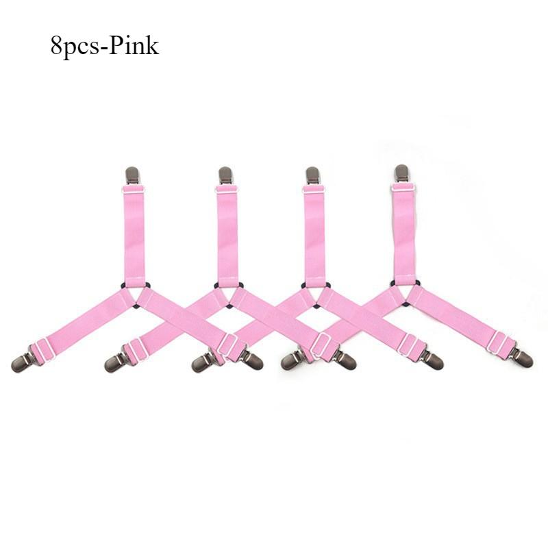 Triangle Is Fixed with Adjustable Elastic Sofa Cushion Comforter Bed with Metal Clamps Bed Sheet Clips Clothes Folder