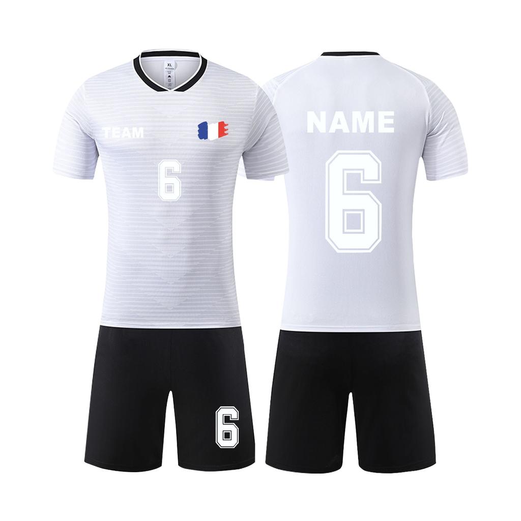 Personalisierte Shirts Kit Herren Mädchen mit Namen Nummer benutzerdefinierte Fußballtrikots für Jungen Trainingsanzug
