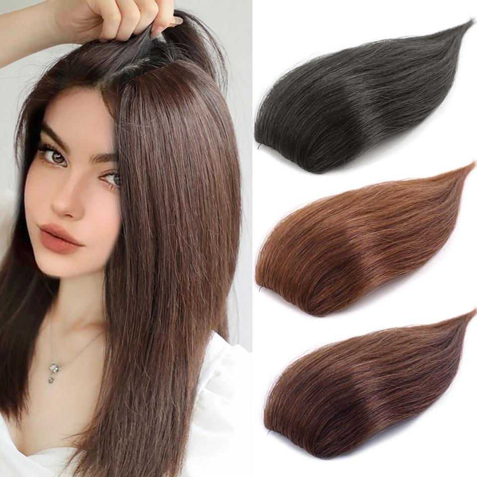 WTB 20cm Additional Wig Piece Synthetic Wig Female One-piece Thickening Fluffy Head Replacement Pad Hair Piece
