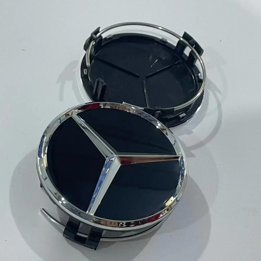 C200 E300 2026 Hot 4pcs 75mm Car Wheel Hub Center Cover Modification Suitable for Mercedes Benz B/C/E/S Class A Class C200L GLC