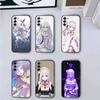 Anime Cute Girl RE:Zero Emilia Phone Case For Samsung Galaxy A73,A72,A71,A70,A53,A52,A51,Soft Silicone Black Cover