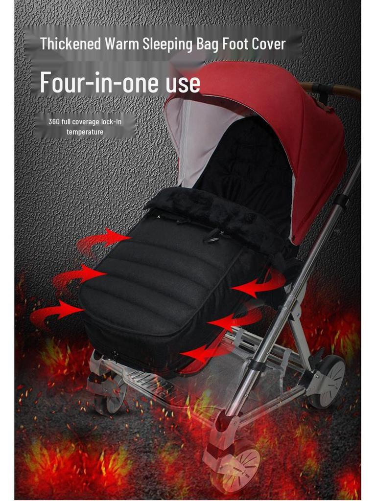 Universal Winter Baby Stroller Footmuff: Thick, Warm, and Windproof.