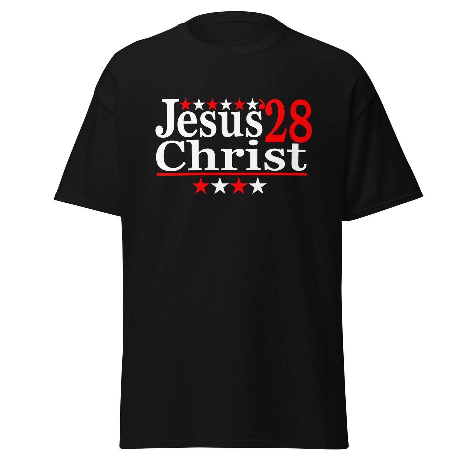Jesus Christ 2028 - Christianity Election Parody T-Shirt For Chistians, Unisex 3XL