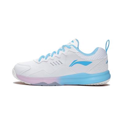 All-Purpose King Comfortable Fashion Versatile Shock Absorption Non-Slip Low-Top Badminton Shoes Unisex Shoes White Blue Pink AYTS038-4