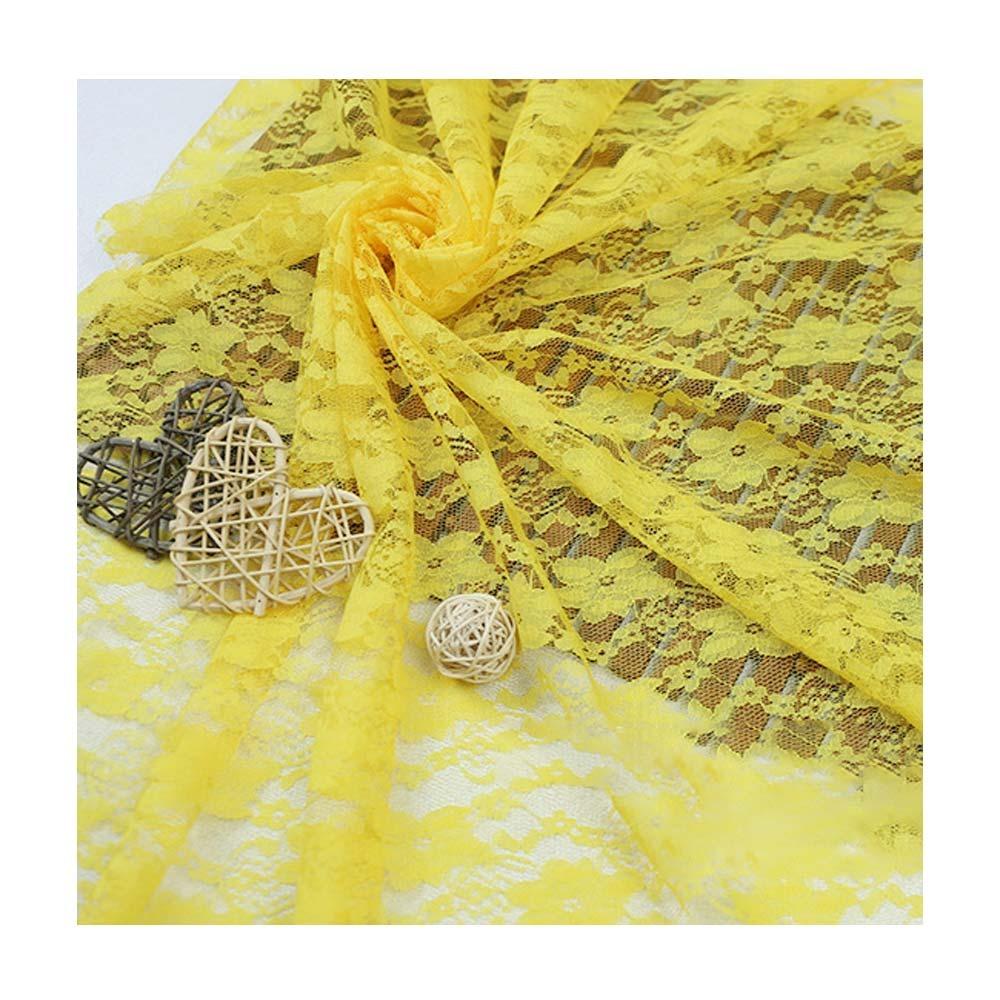 150 X100cm Lace Fabric French Lace High Quality Mesh Fabric African Tulle Embroidered Flower Embroidered Lace Fabric 150 x100cm жёлтый