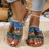 Plus-size Flat Slippers for Women Summer New Fringe Beach Shoes for Women