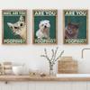 Are You Pooping Poster Bathroom Funny Bathroom Sign Canvas Prints Cute Cat Quote Art for Painting Wall Picture Toilet WC Decor