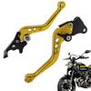Motorcycle Clutch Levers 2pcs Aluminum Alloy Cylinder Clutch Lever Adjustable Rust-proof Motorbike Brake Lever Clear Shifting