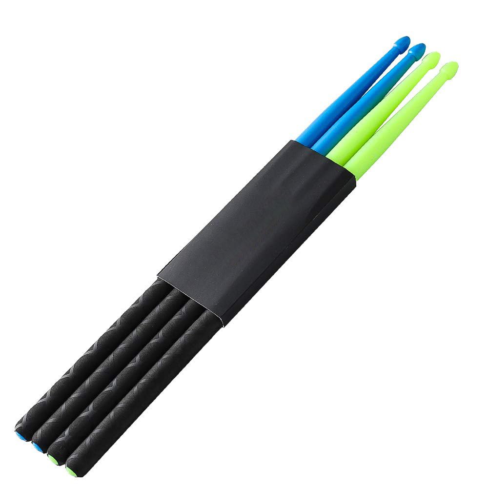 Musfunny Nylon Lightweight and Durable Percussion Sticks for and Adults Drumsticks, Anti-Slip, 2-Pair Set, 5A Drumsticks, - Beginners, Children,