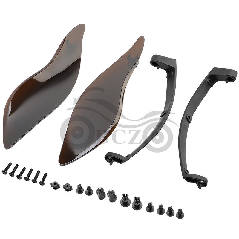 Harley Glide Motorcycle Side Wings Fairing Windshield