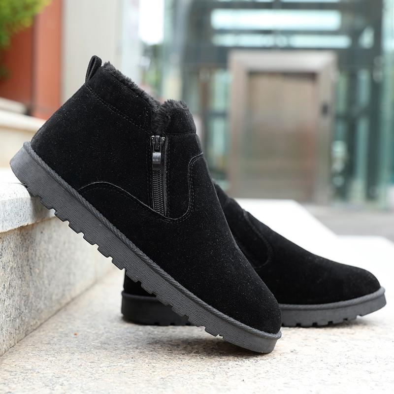 Mode Neue Damen-High-Top-Mode-Schneestiefel in Übergröße, dicke Sohlen plus Fleece, verdickte warme Baumwollschuhe, Liebhaber-Baumwollstiefel