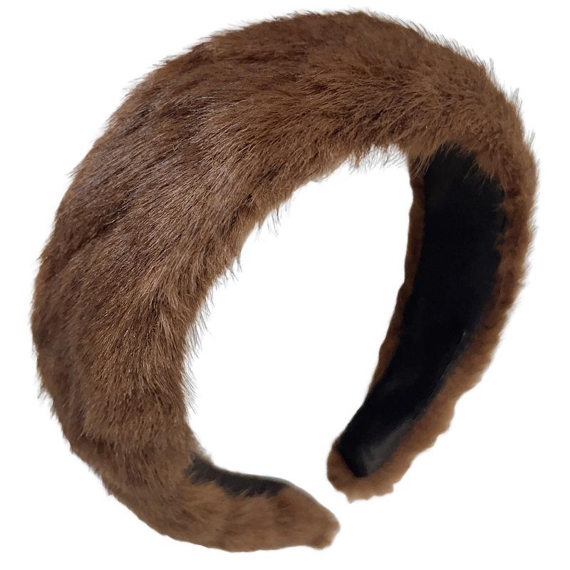 2026 Autumn/Winter Plush Wide-Brimmed High Skull Headband: Luxury Women's Hair Accessory