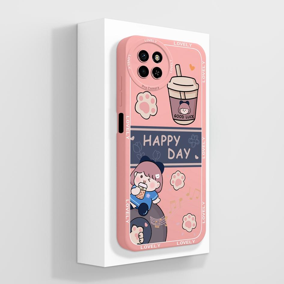 Liquid Silicone Case For Itel S23 4G Back Cover Luxury Shockproof Avocado Daisy Camera Protection Matte Anti Drop Phone Bags For Itel S 23 Bumpers