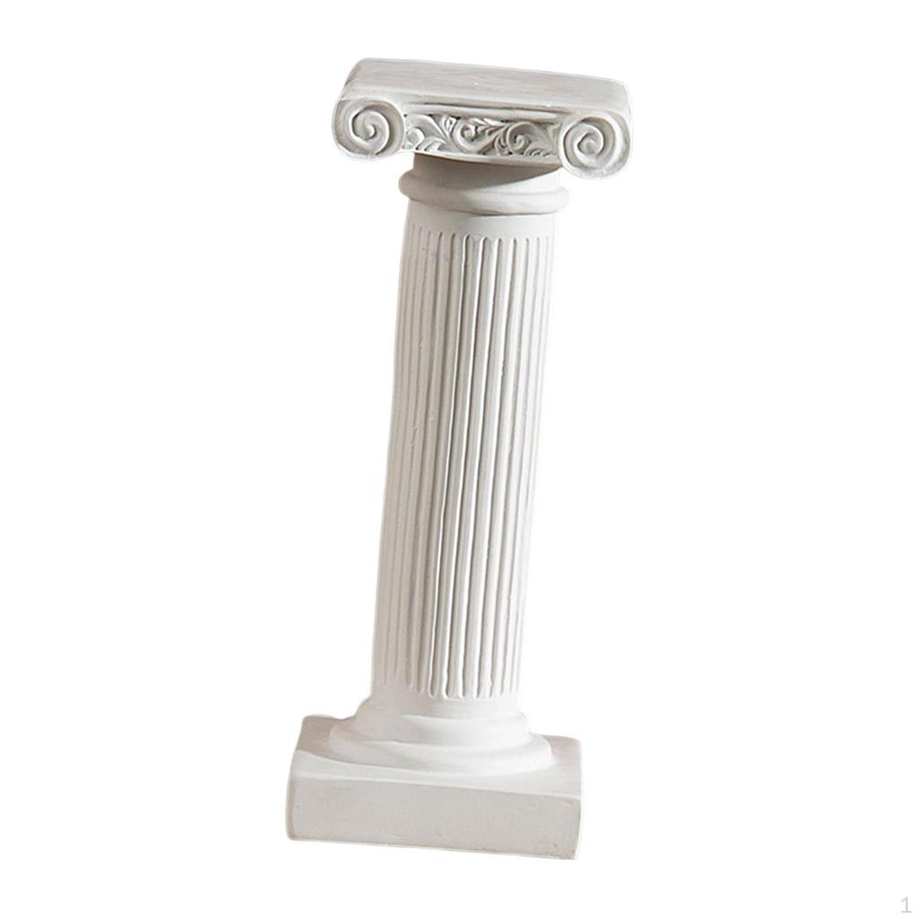 Greek Columns Base Stigma Alabaster Sculpture Northern Europe Resin White Roman Pillars for Indoor