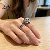 Accesorio para Gato Anillo de Dedo Decoración Grabada a Mano para Mujeres Hombres con Pedrería Incrustación Ajustable