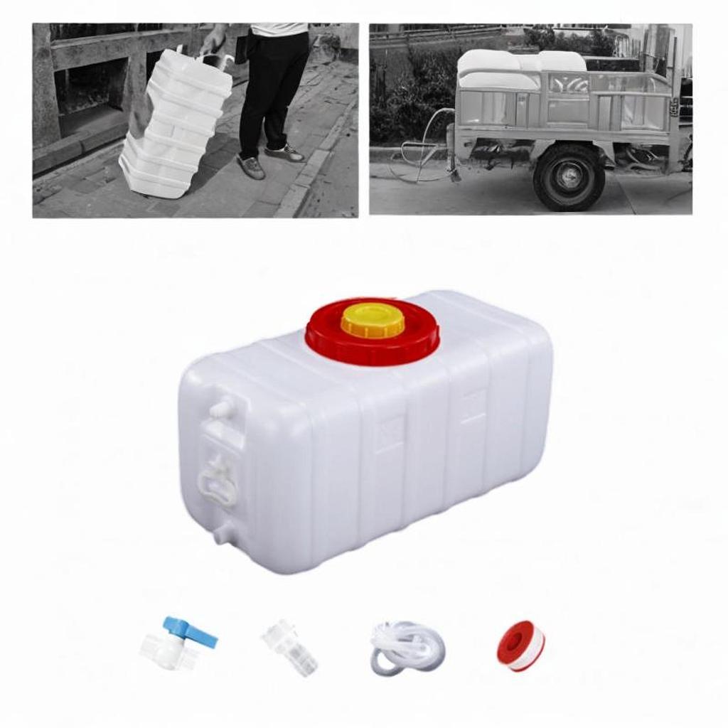Water Storage Container Kit Horizontal Water Can Large Capacity Water Dispenser Tank for BBQ Hiking Outdoor Backpacking Picnic