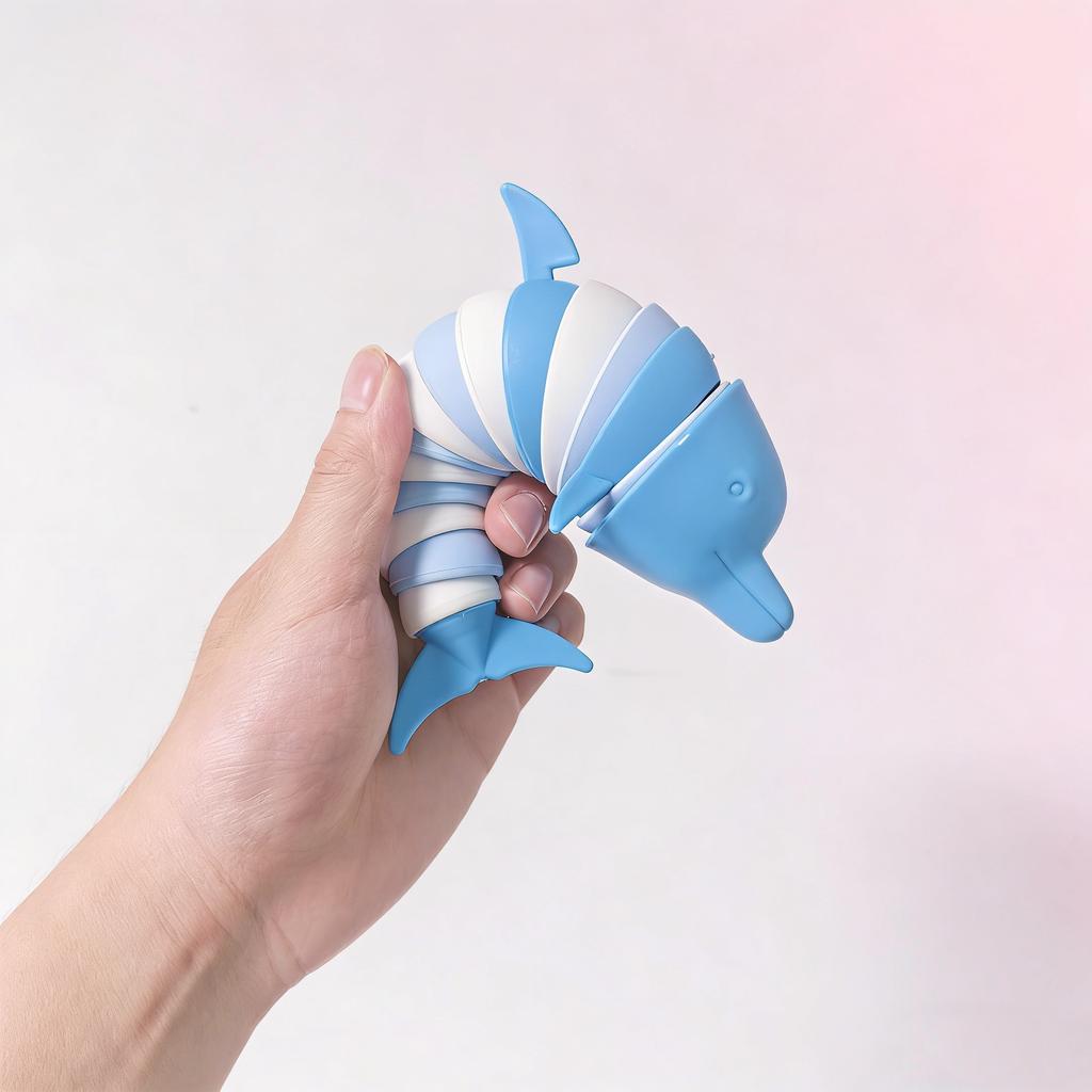 Articulated Shark & Dolphin Stress Reliever Hand Toy Sensory Fidget Toy For Adult Kids Pressure Relief And Anti-Anxiety Desk Toy