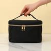 Makeup Storage Bag Zipper Closure Portable Toiletry Cosmetic Bag with Sturdy Handle for Travel Use