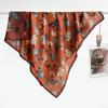 Pastoral Floral Velvet Double-sided Scarf 91 Large Square Scarf Women's Summer Travel Photo Silk Scarf Sun Protection Shawl