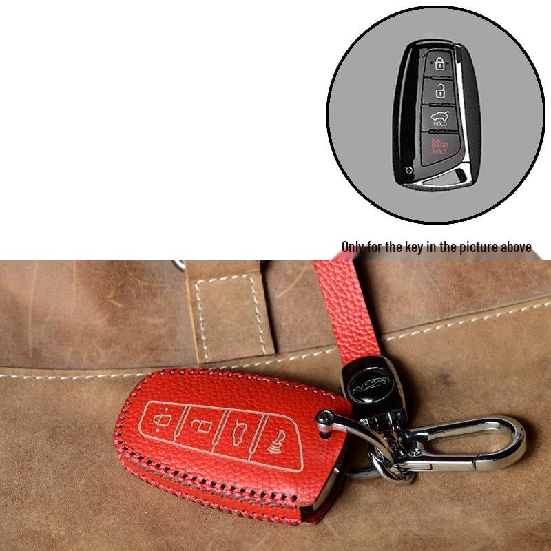 Hyundai Key Protection Leather Cover for Santa Fe, Genesis, Azera, Veloster, Launs Coupe