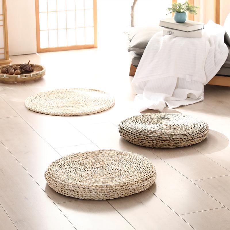 Thick Round Straw Tatami Meditation Cushion