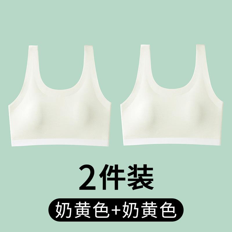 Second-stage Development Period Seamless Girls Thin Middle School Students Wear Breathable Skin-friendly Small Vest Girls Bra