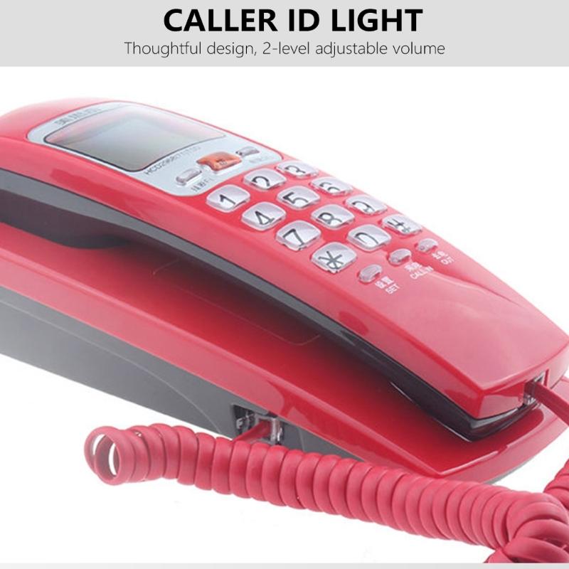 Landline Phone with FSK/DTMF Caller, Interferences Resistant for Hotel, Office and Home Use Wall Telephones