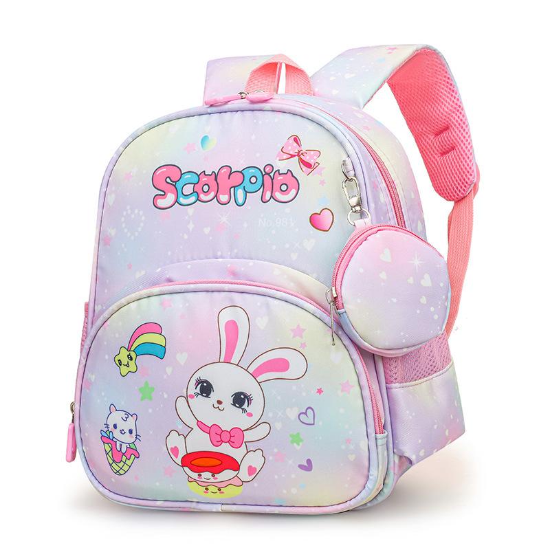 Kindergarten Primary School Students Schoolbag Cute Cartoon Cute Little Bunny Baby Backpack Printed Backpack