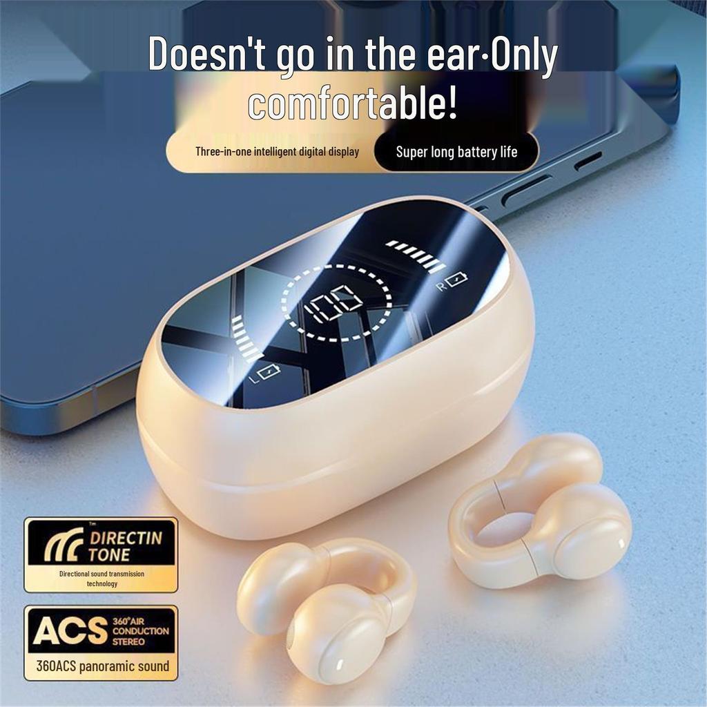 Universal M47 Bluetooth Earphones: Wireless, Clip-on, High Sound Quality, Extended Battery Life, Ideal for Gaming & Sports