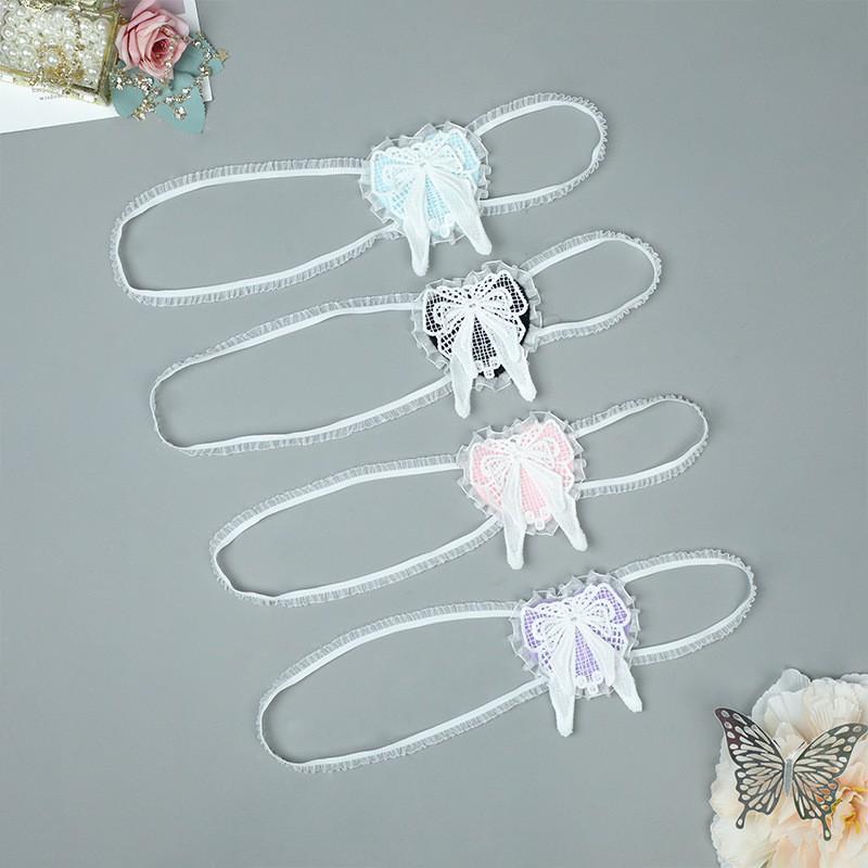 Gothic Lolita Eye Cover Accessory With Lace Bow Cross Pendant Dark Aesthetic Hairband Cosplay Costume