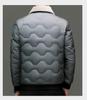Men's Wool Collar Lightweight Down Jacket - Fashionable, Warm, Short Lapel Winter Coat for Middle-Aged