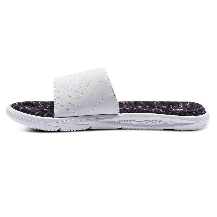 Under Armour Mercenary 12 Slide White Black Men Sneakers 3023759-100 40
