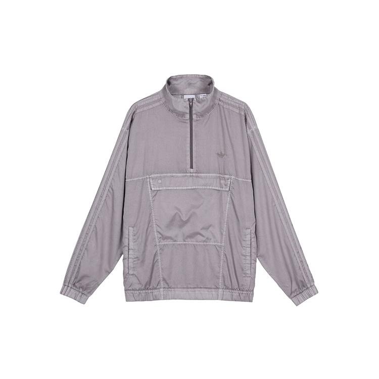 adidas originals G Wash Track Jk Half Zipper Big Pocket Sports Logo Jacket Gray Men s GL9902 S